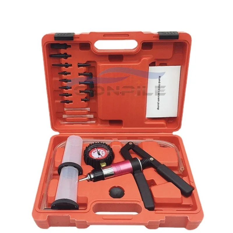 Auto Diagnostic-tool Car Auto Handheld Vacuum Pistol Pump Brake Bleeder Adaptor Fluid Reservoir Oil Tester Tools Kit