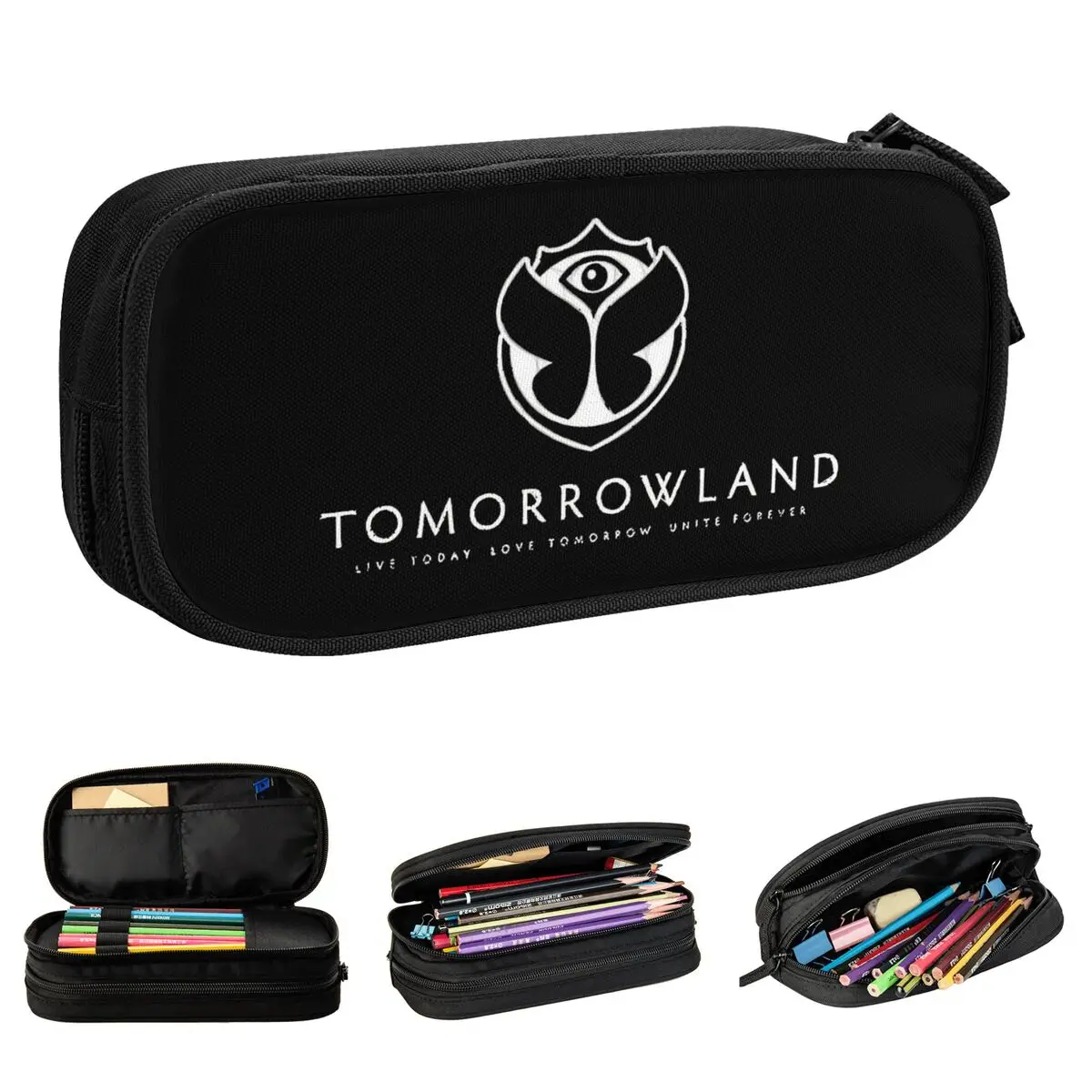 

Чехлы для карандашей Tomorrowlands, бельгийские электронные карандаши для танцев, держатель для ручек, Детская вместительная сумка, подарок для студентов и школьников, канцелярские принадлежности