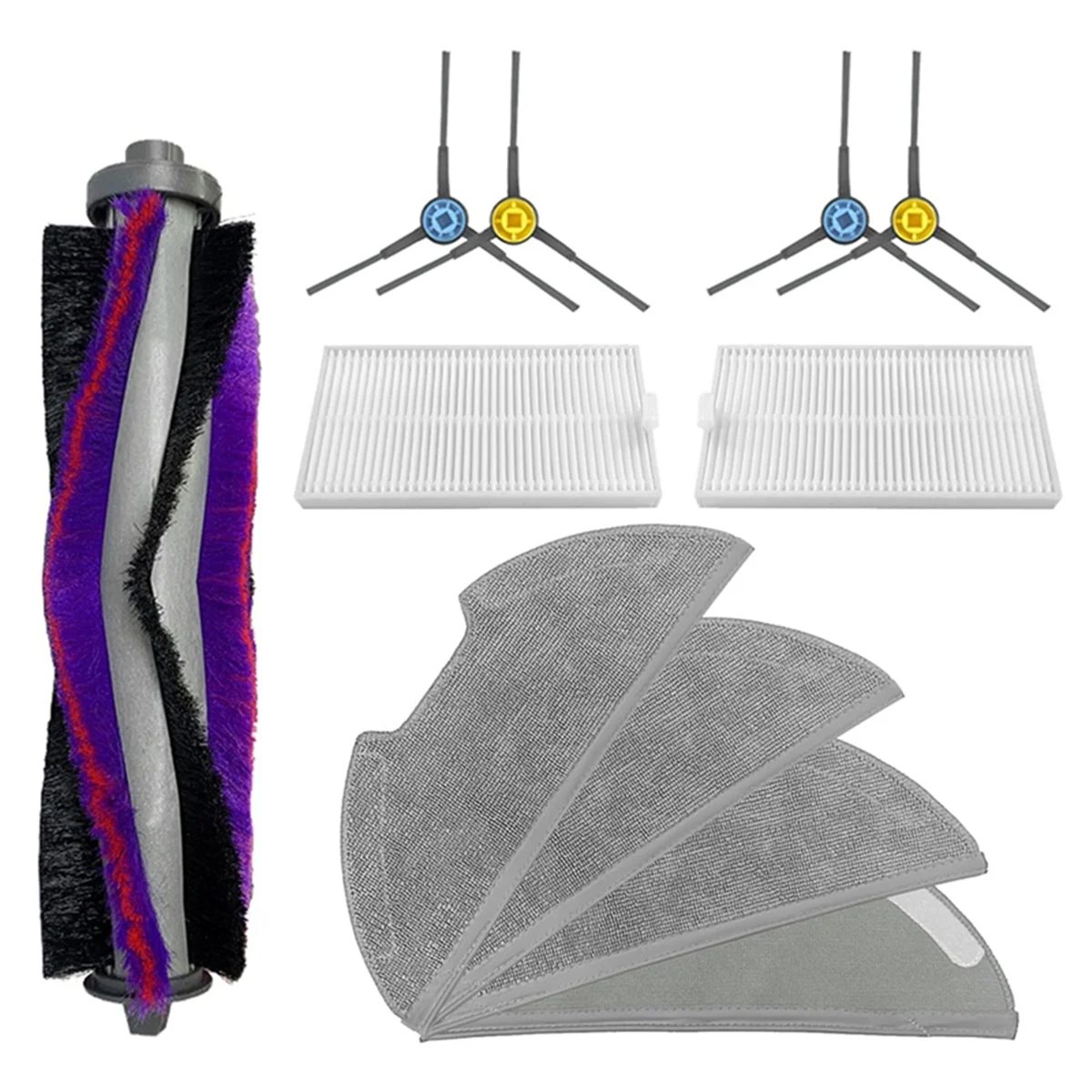 Accessories Replacement for EUREKA E10s Robot Vacuum Accessories 1x Mainbrush,2x Filters,4x Moppads,4X Sidebrushes