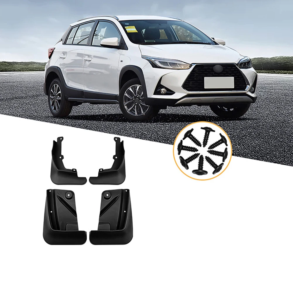 

4Pcs Car Mud Splash Guards Mud Flaps Mudguards Mudflaps Front And Rear Wheel Flexible Fenders Kit No Drilling Acesssories