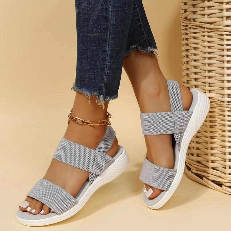 WomenSummerFashionSandals2023MeshCasualFishMouthSportsSandals
