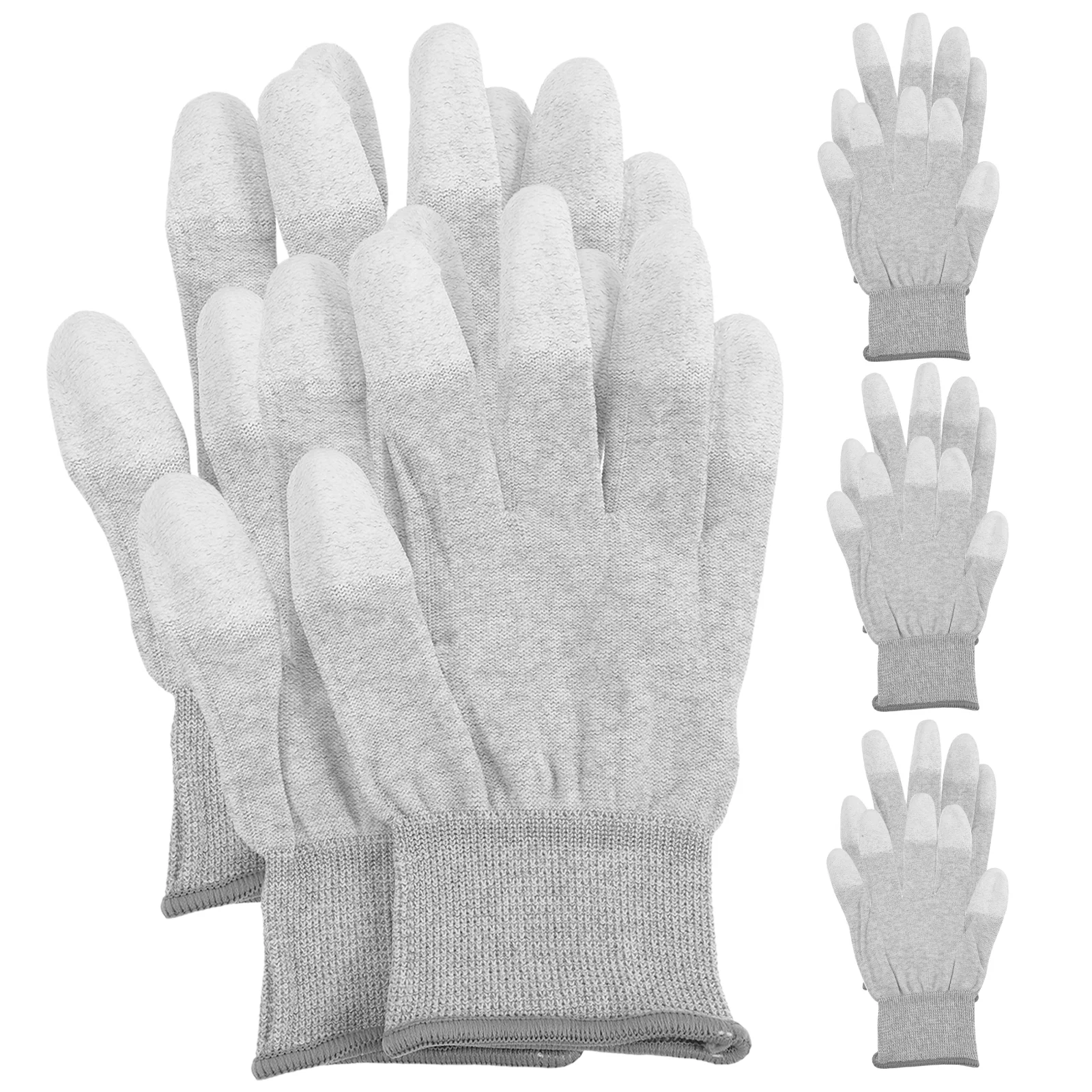 

5 Pairs Fingertip Non-slip Gloves Anti Static Gloves Industry Workers Protective Gloves