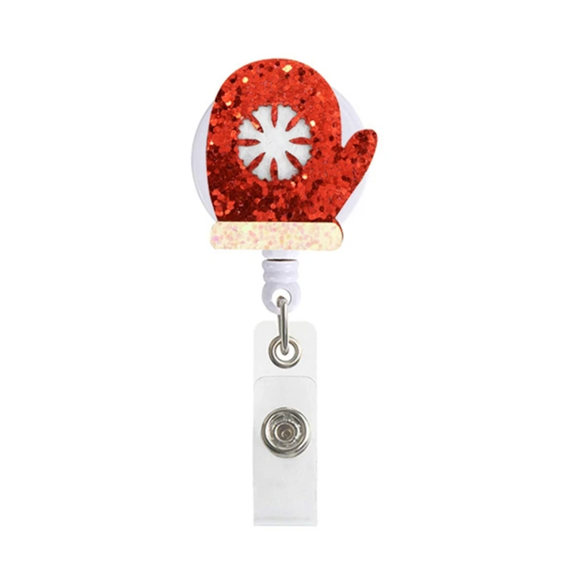 Classic Christmas Felt Badge Holder with Clip Retractable Badge Reel for  Nurses Drop Shipping - AliExpress