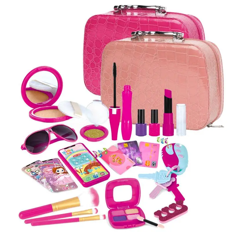 

Pretend Makeup Kit For Girls Washable Kids Makeup Kit Birthday Christmas Toy Makeup Set For Toddler Little Girls Age 3Not Real