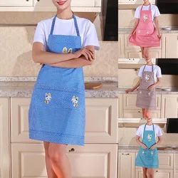 Women Kitchen Apron Waterproof 70*60cm BBQ Bib Apron For Women's Cooking Baking Restaurant Workwear Cleaning Tool