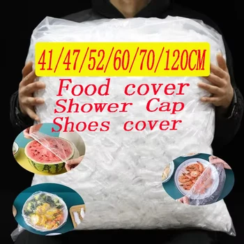 Couverture alimentaire jetable, enveloppe Saran de qualité alimentaire, sac de rangement pour fruits et légumes frais, sac en plastique élastique, accessoires de cuisine 1