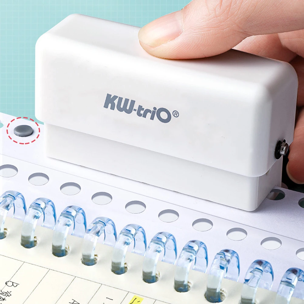 미니 6 홀 펀칭 머신, DIY 홀 펀칭 감지 책 페이지 스티처, 사무실 문구 도구, 마카롱 5 색 옵션