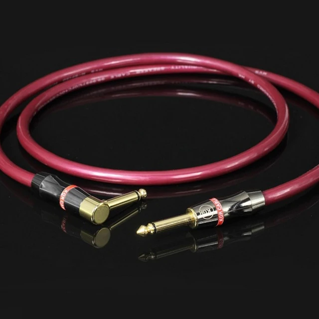 Cable de guitarra eléctrica línea de conexión instrumento bajo teclado  tambor cobre puro reducción de ruido escudo - AliExpress