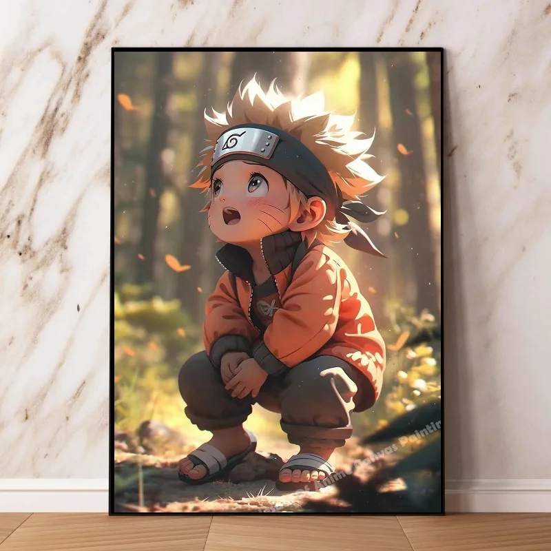 thumbnail image 1 of Póster de Naruto, periféricos de anime, mural, pintura en lienzo, decoración, figura de dibujos animados, imagen, arte de pared, decoración de habitación de niños, sin marco, 1 of 5