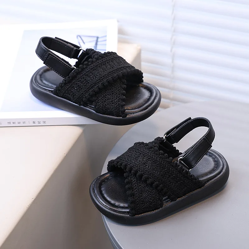 Girls Summer Beach Shoes Ethnic Style Kids Casual Sandals Soft Sole Fashion Children Retro Princess Shoes 2026 Summer New - 2