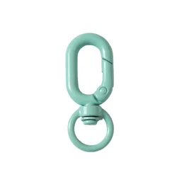 Colorful Metal Lobster Claw Clasps with Swivel Lanyards and Key Rings for DIY Bag and Keychain Accessories, Set of 5 (Emerald)