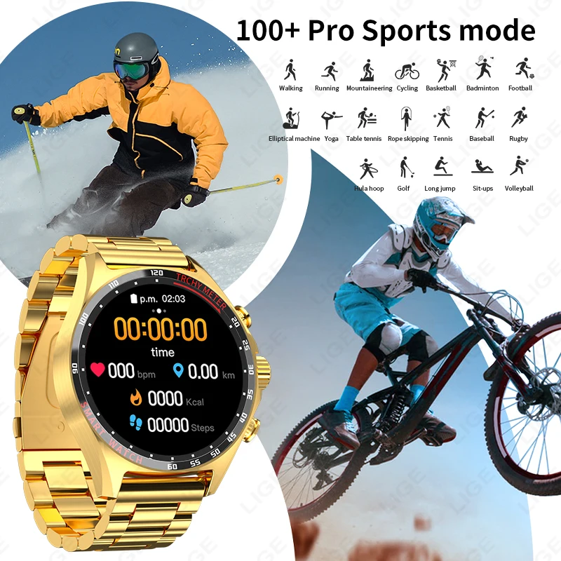 Lige-relógio Inteligente ao ar Livre Posicionamento de Bússola Nfc Access Control Masculino Ip68 Waterproof Fitness Saúde Smartver 400mah Novo - Image 5