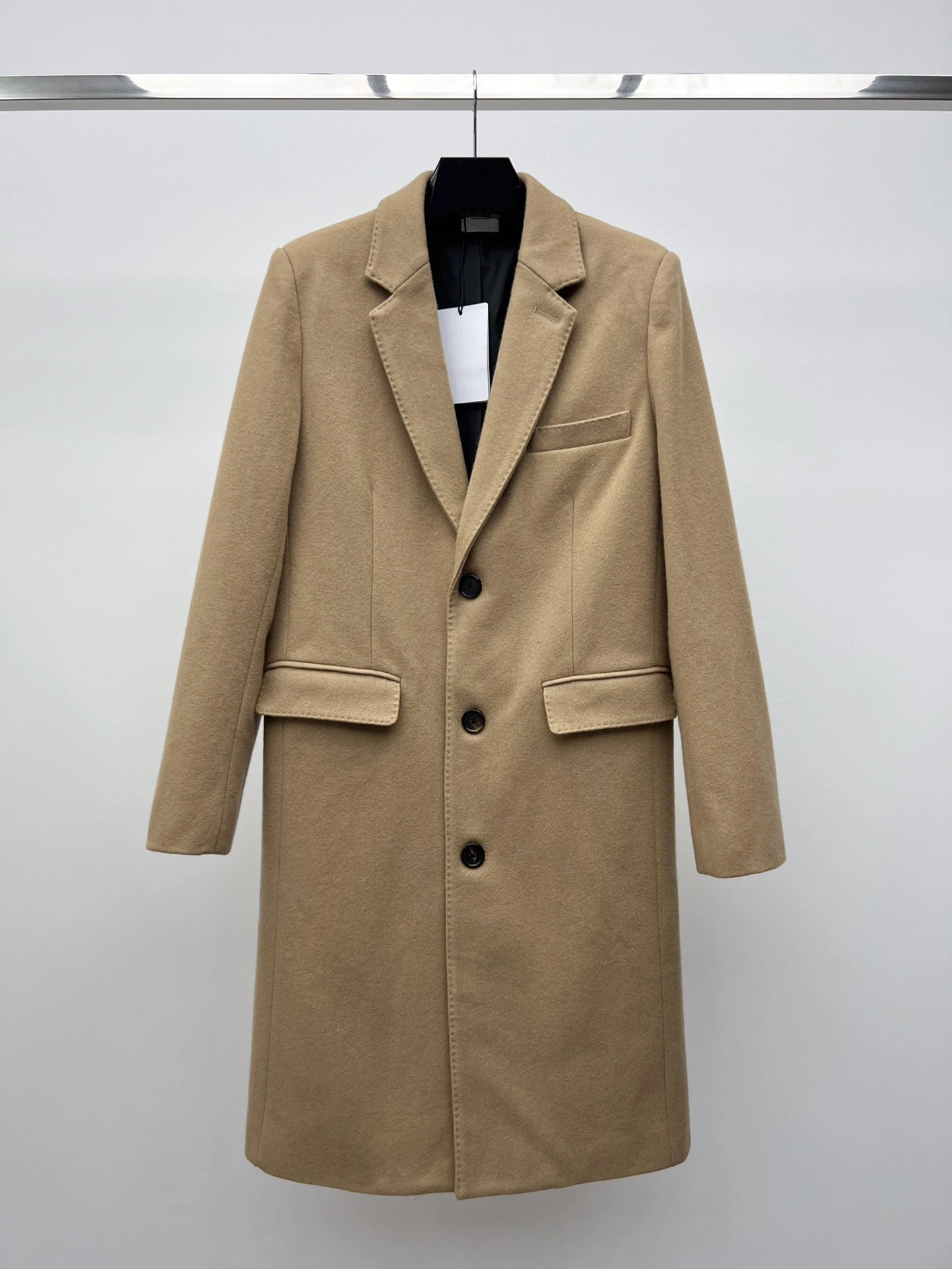 

2023 Autumn and winter new, long wool coat, upper body is tall and thin, three-dimensional texture, back central vent details
