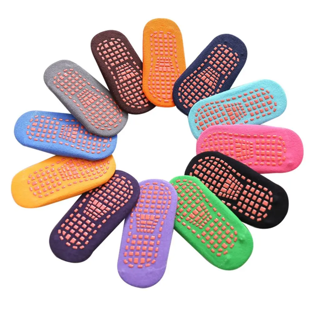 Rubber Floor Socks Non-slip Cotton Candy Color Yoga Trampoline Socks Soles Glue Early Education Socks