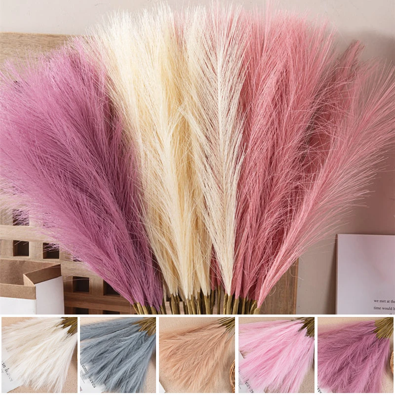 101PcsArtificialFlowerPampasGrassBouquetSimulatedReedPlants