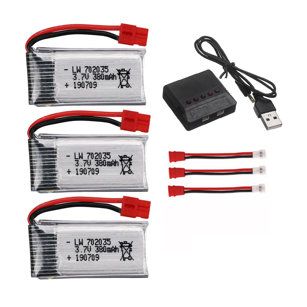 Batterie Lipo 3.7V 380mAh 20C Pour Drone RC - Prise XH2.54, Modèle 702035, Remplacement Léger Et Performant