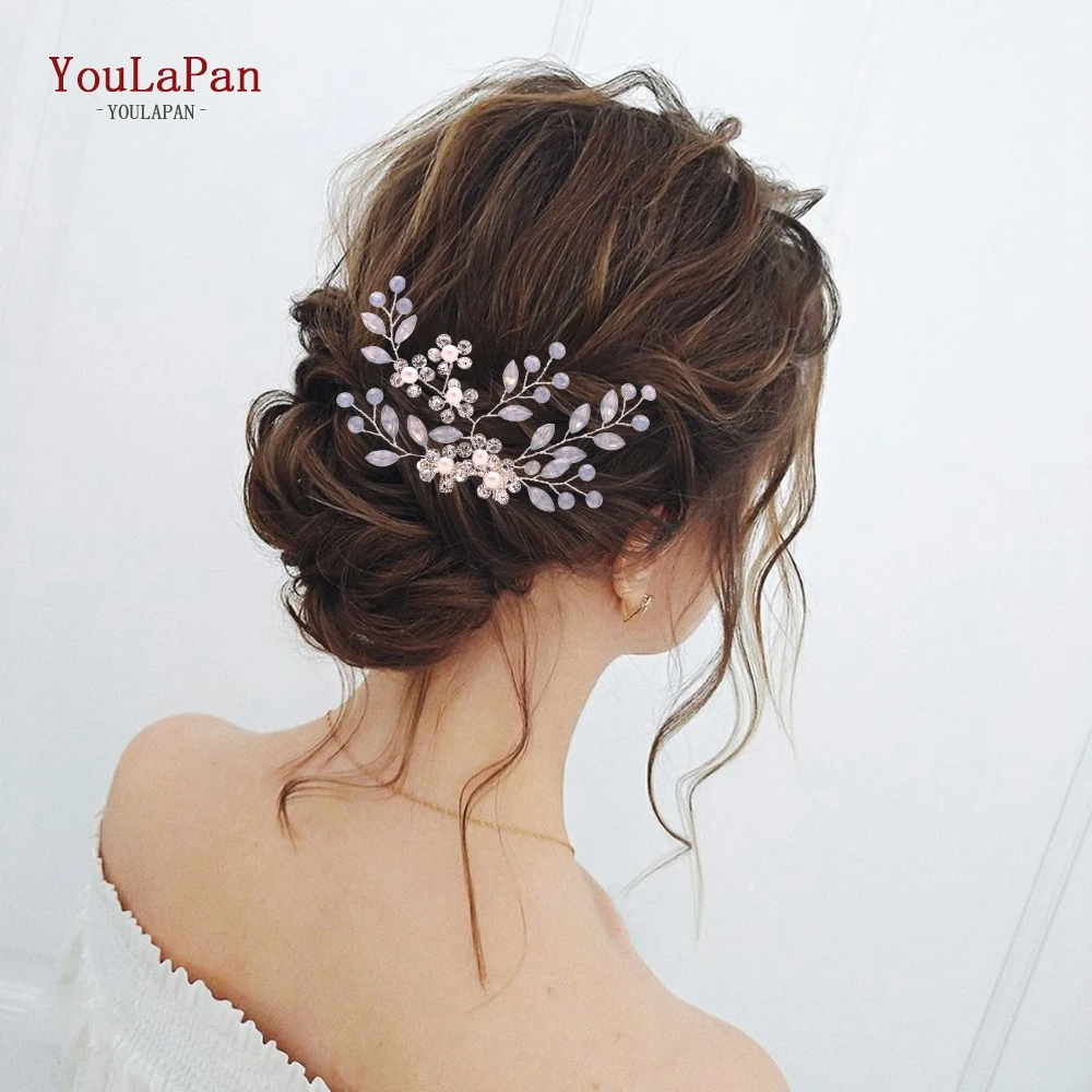 YouLaPan Bridal Wedding Accessories Protein Diamond Hair Accessories Fashionable Women's Haircomb Bridal Hair HP293