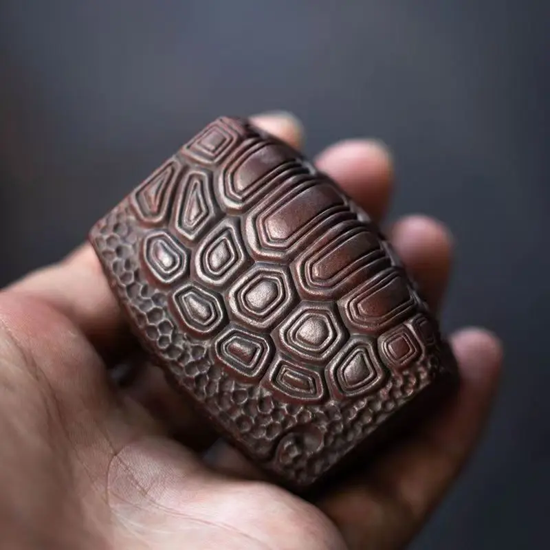 Yixing Purple Clay Tea Pet Play Tortoise Shell Cover Cover Bracket Can Raise Table Ornaments Tea Set SculptureRich Armor