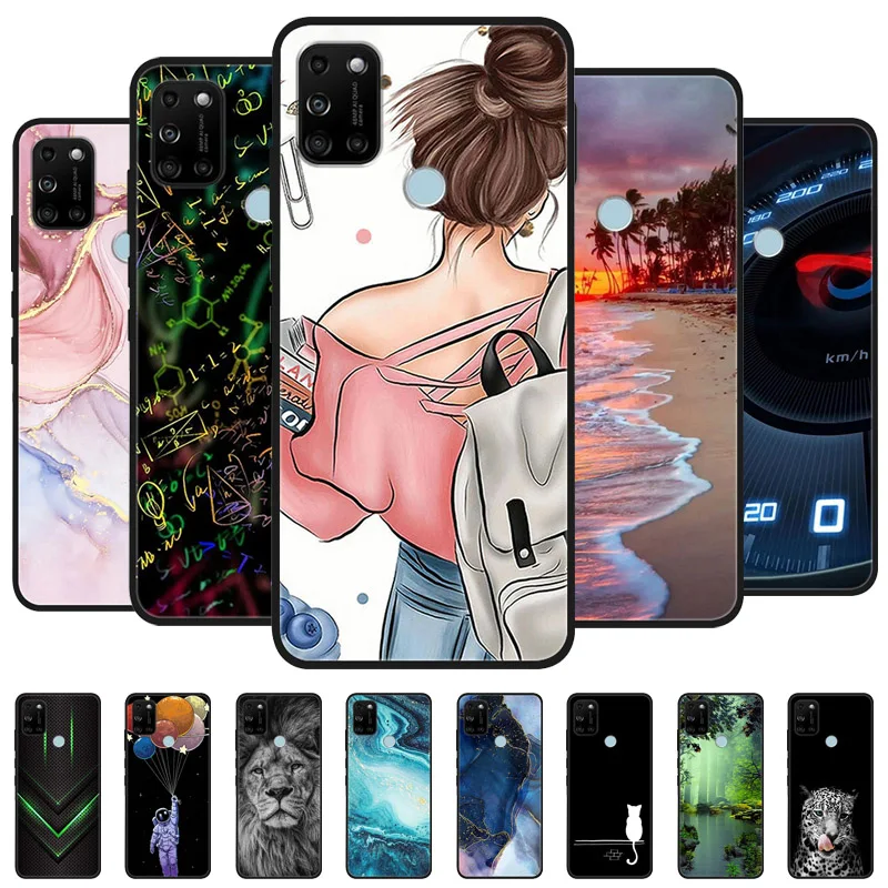 Per Wiko View5 Plus Custodia Per Wiko View 5 Silicone Soft Marble Black Bumper Funda Coque Per Wiko View 5 Plus Protettivo