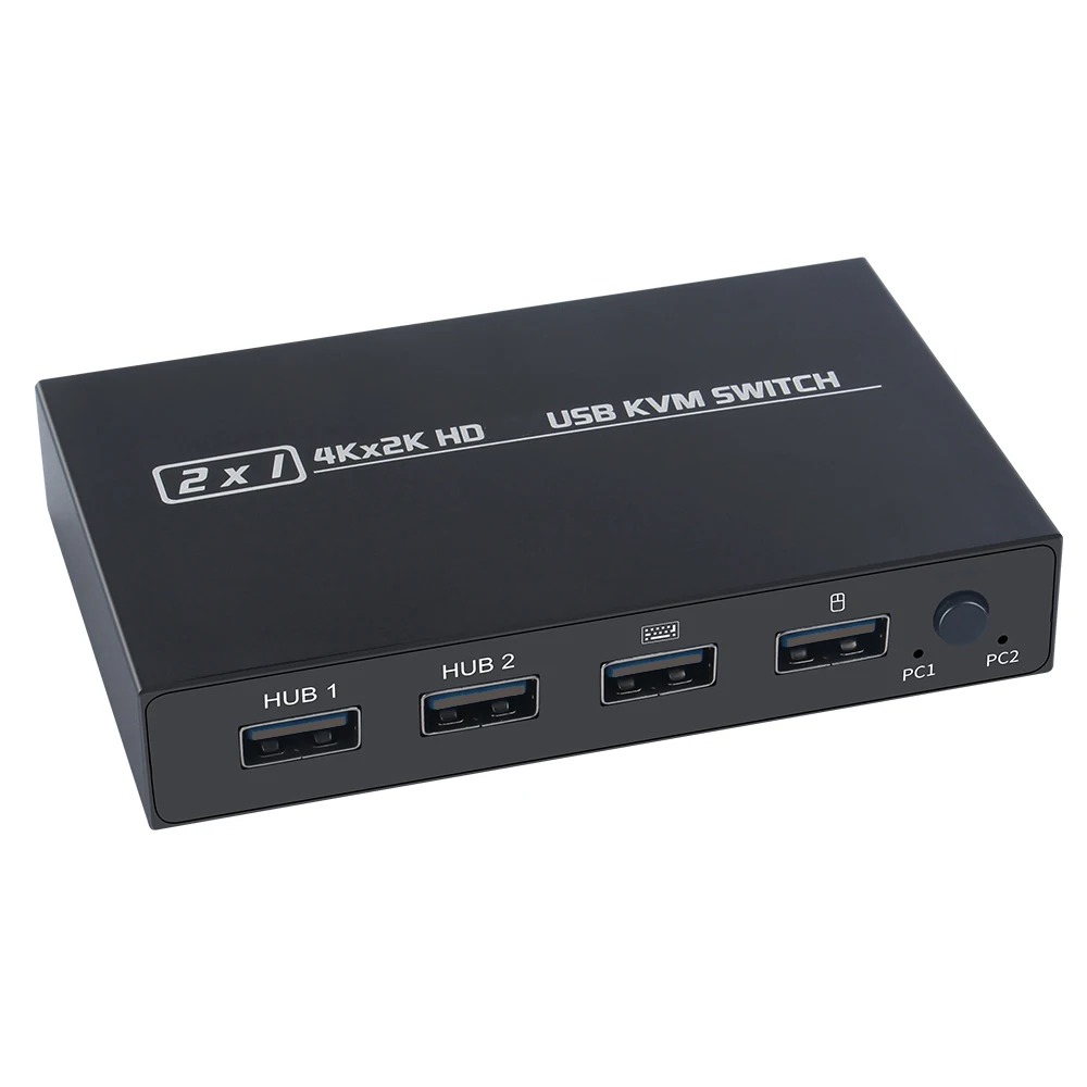 2  1 ƿ USB HDMI ȣȯ KVM ġ ڽ, 2 PC  Ű 콺 Ϳ,  ÷, USB ġ й, 4KX2K