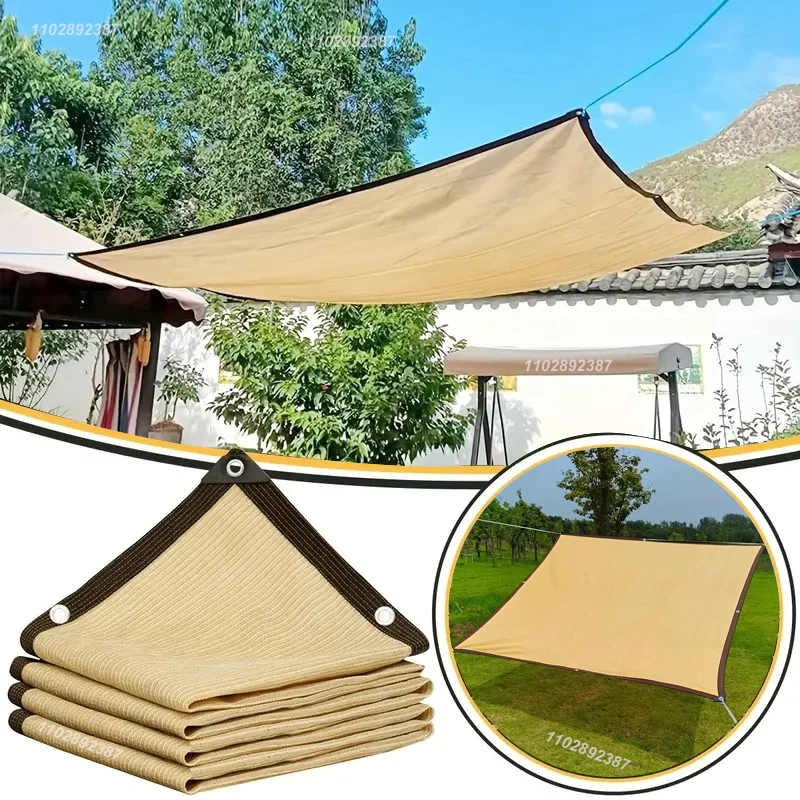 12-pin Sunshade Net Anti-ultraviolet Awning Plant Cover Net for Outdoor Garden Courtyard Swimming Pool Balcony Shade Cloth sunshade net