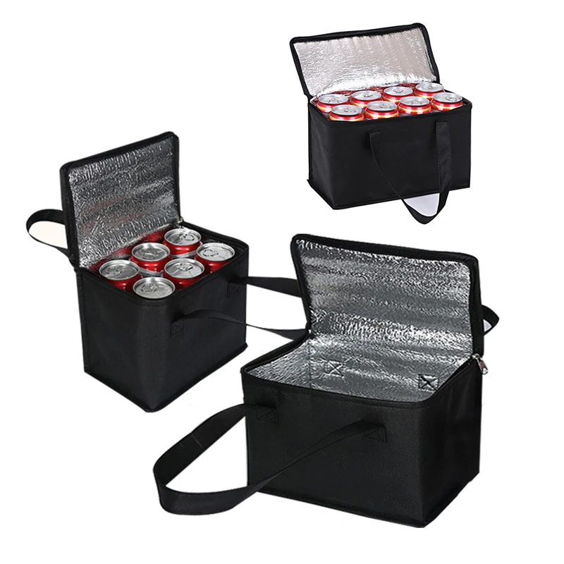 Portable Lunch Cooler Folding Bags Insulation Picnic Ice Pack Thermal Bag Outdoor Beach Camping Drink Food Carrier Tableware 4