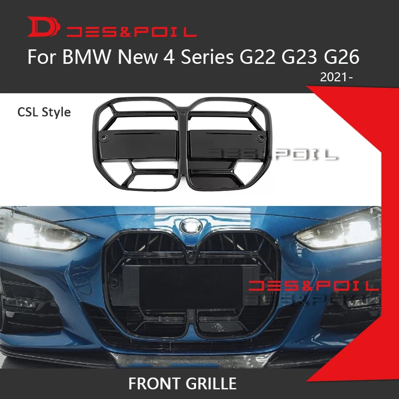 4 Series Grille For BMW G22 G23 G26 Front CSL Style Grill Auto Racing 