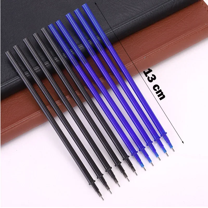 Erasable pen refills 4+20 Pcs/Set Kawaii Pig Bear Cat Erasable Gel Pen Refills Rods 0.35mm Blue Black Ink Washable Handle School Office Supplies Gift