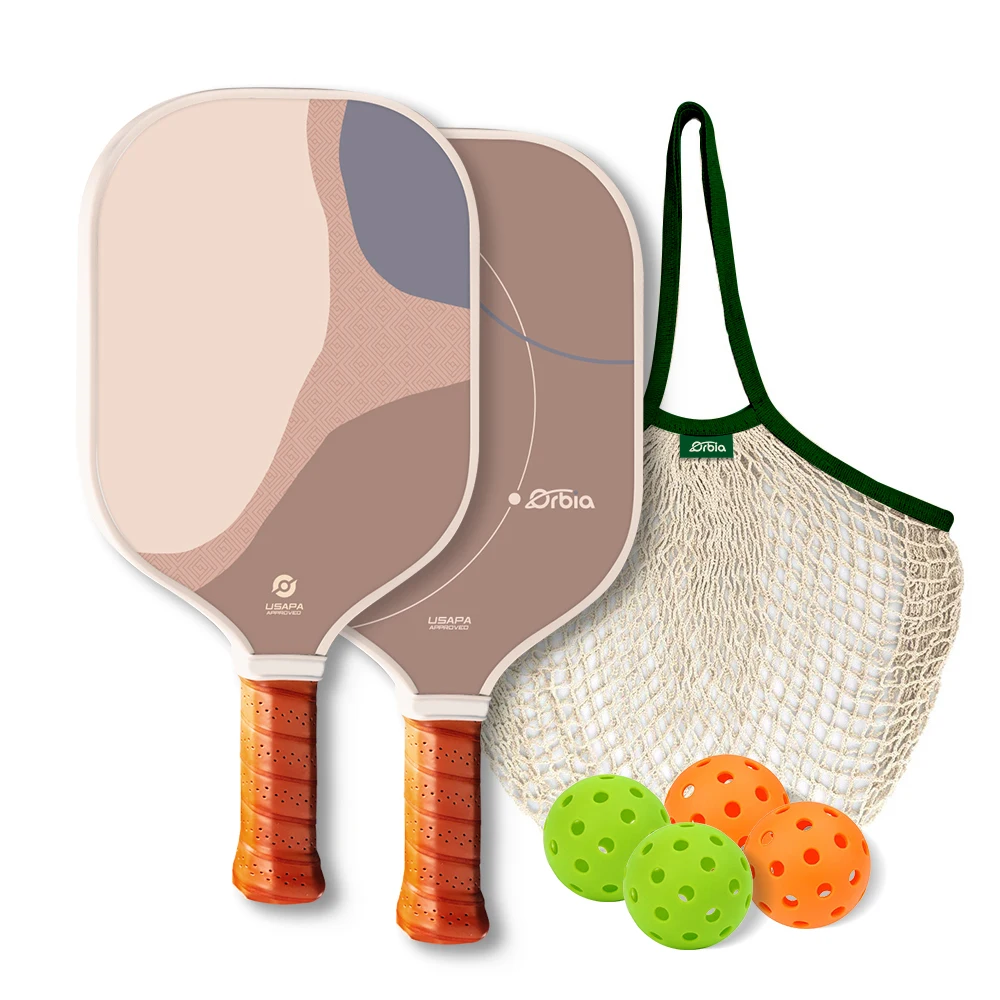 

Orbia Sports Pickleball Paddle Sets Includes 2 Carbon Fiber Paddles 4 Pickle Balls 1 Carry Bags Rackets Honeycomb Core