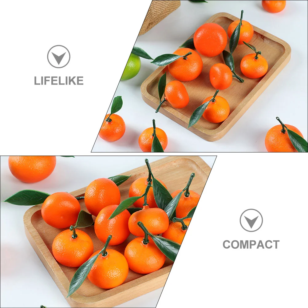 Mandarin Oranges Fruit Model Prop 10 Pcs Fake Artificial Models Fruits Foam Decor Faux Simulation artificial plants artificial fruits and vegetables