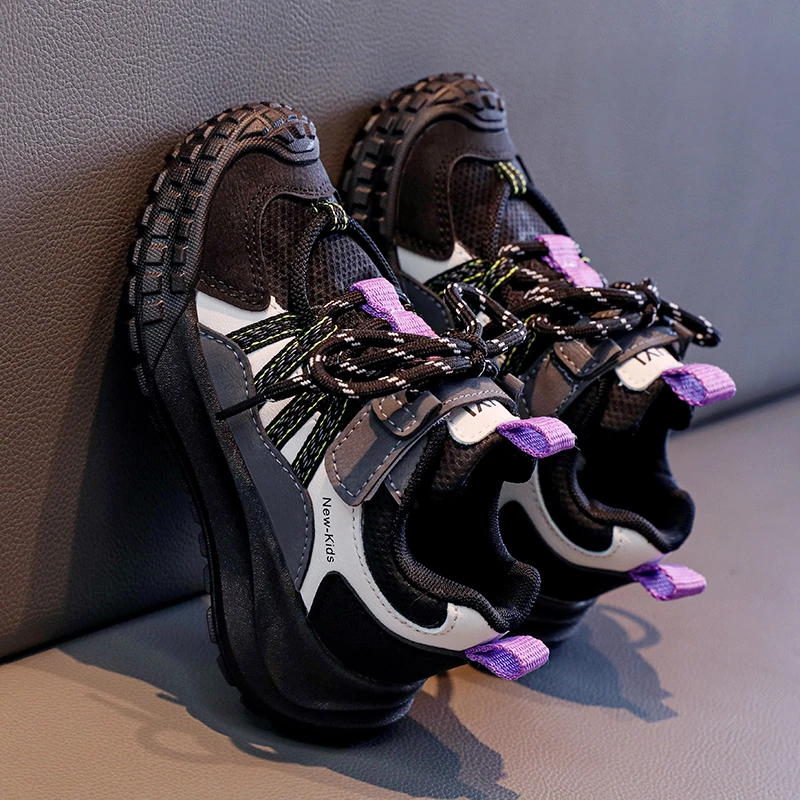 Kids Mesh Basketball Shoes Chunky Sneakers for School and Sports