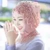 Turban Fashion Unique Hat Women's Retractable Retro Beaded  Muslim  Hat Lace Material with Beads Comforta Hijab