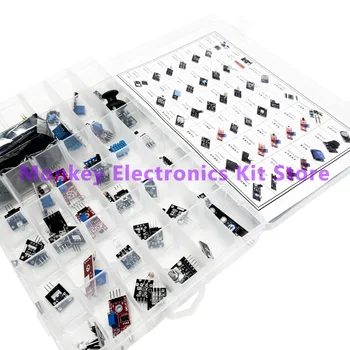 Moduli sensori 45 in 1 e kit iniziale da 16 tipi per Arduino Raspberry Pi, migliore di 37 in 1 con scatola fai da te UNO R3 MEGA2560