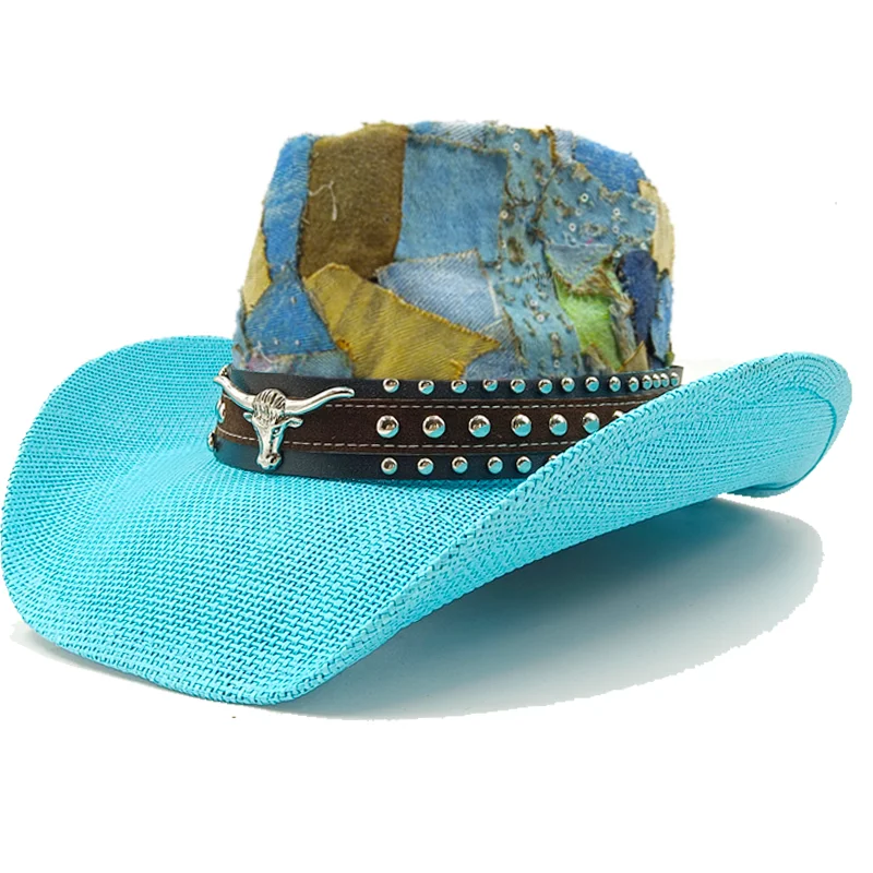 Neue männer Vintage Western Cowboy Hut Handgemachte Stroh Weben Strand Sonnenhut Gentleman Cowgirl Jazz Hut Sombrero Hombre – Detail 35