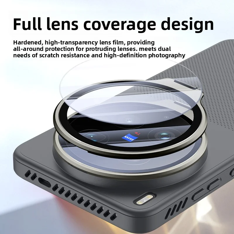 Premium Hard Silicone Heat Dissipation Protective Back Cover with Lens Stand