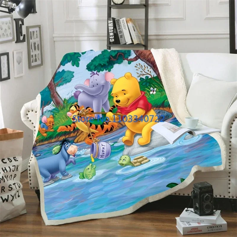

Одеяло детское Фланелевое с рисунком Винни-Пуха и его друзей, 150x200 см