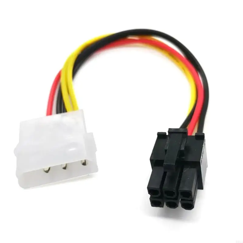 4 Pin Molex to 6 Pin Graphics Card 6P Line Power Supply Line 4p Molex To 6p 2PCS