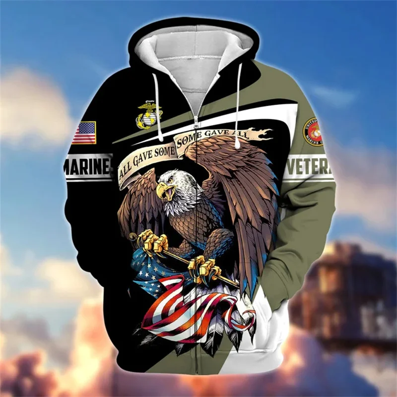 

Autumn 3D Printing United States Solider Armys Veterans Zip Up Hoodies Kids Cool Fashion Zip Up Hoodie Camo Vintage Clothes Top