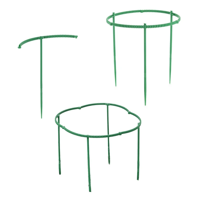 Félköri Műanyag Növényi Tartó Halom Összeállított Virágállvány Rögzítő Rúd Otthoni Bonsai Kerti Gyümölcsös Növényekhez - Image 2