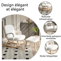 Comanlai плюшевое кресло-качалка кресло для отдыха кресло для кормления гостиная акцентное кресло для гостиной спальни — изображение 3