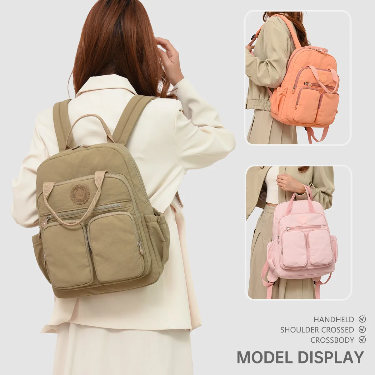 Mommy Bag, Large Capacity Mother and Baby Bag, Lightweight Backpack, Handbag, Multifunctional Outdoor Backpack for Commuting to Work, Camping, Business Trips, and Storage