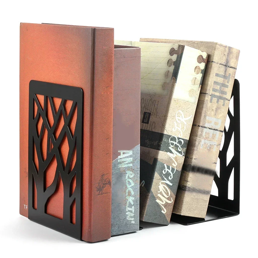 

Подставки для книг металлические с отверстиями для концов, 1 Черная подставка, пара пар, настольные стойки, гостиничные книжные концы, канцелярские принадлежности для дома, железные