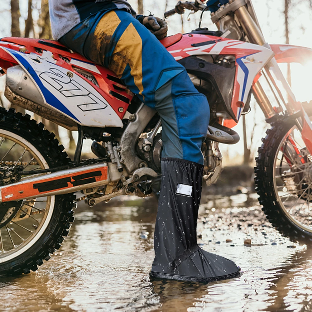 Creative Cycling Bike Rain Boot Waterproof High Tube Rain Shoe Cover Rainproof Outdoor Boot Reusable for Motorcycle Riding Bike