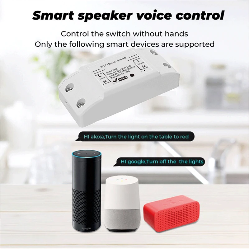 Tuya WiFi Smart Switch 433MHz Wireless Control Switch 1/2/3 Gang Wall Switch Mini Round Button Panel Switch Timer Voice Control