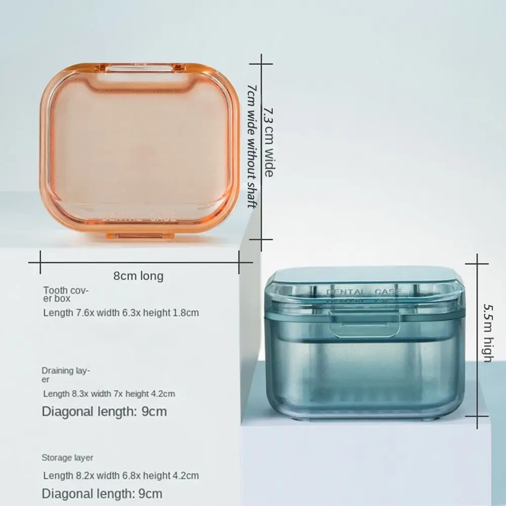 Retainer Mouthguard Container Oral Sealed Teeth Braces Box False Teeth Storage Box Denture Bath Box Dental Storage Case