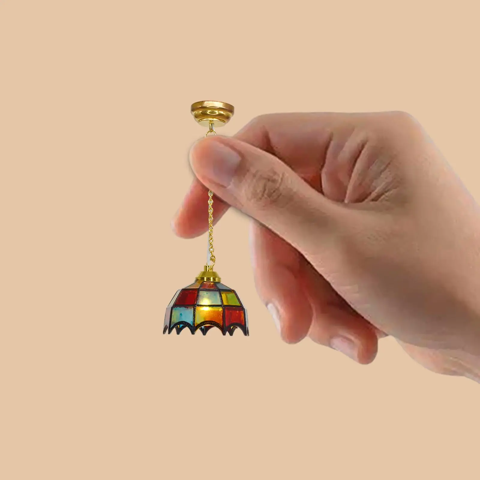 

Dollhouse LED Ceiling Lamp Dollhouse Furniture for Bedroom Living Room Decor