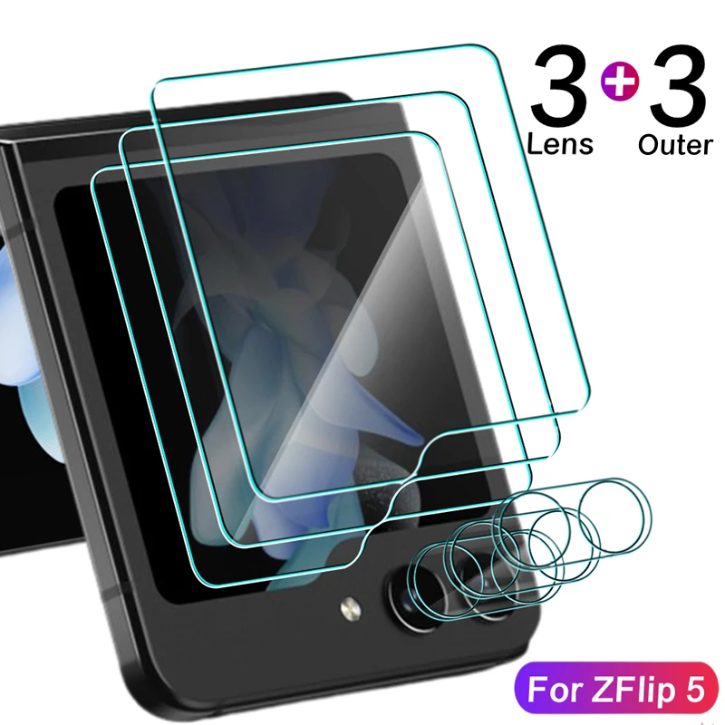 Flip5 Pellicola Protettiva Per Schermo Esterno Hd Per Samsung Galaxy Z Flip 5 Flip5 Pellicola Protettiva Per Fotocamera In Vetro Temperato Per Galaxy 