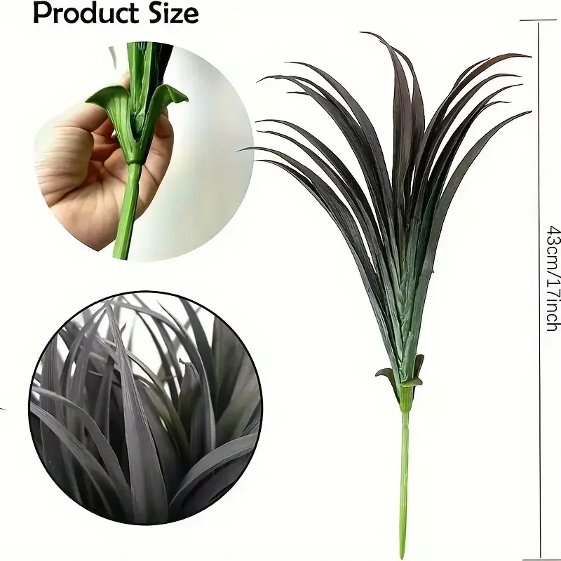 UV Resistant Outdoor Artificial Plants - Tall Grass and Tropical Flowers