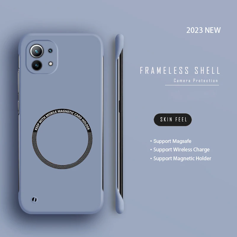 Matte Thin Frameless Magnetic Phone Case with Magsafe Compatibility