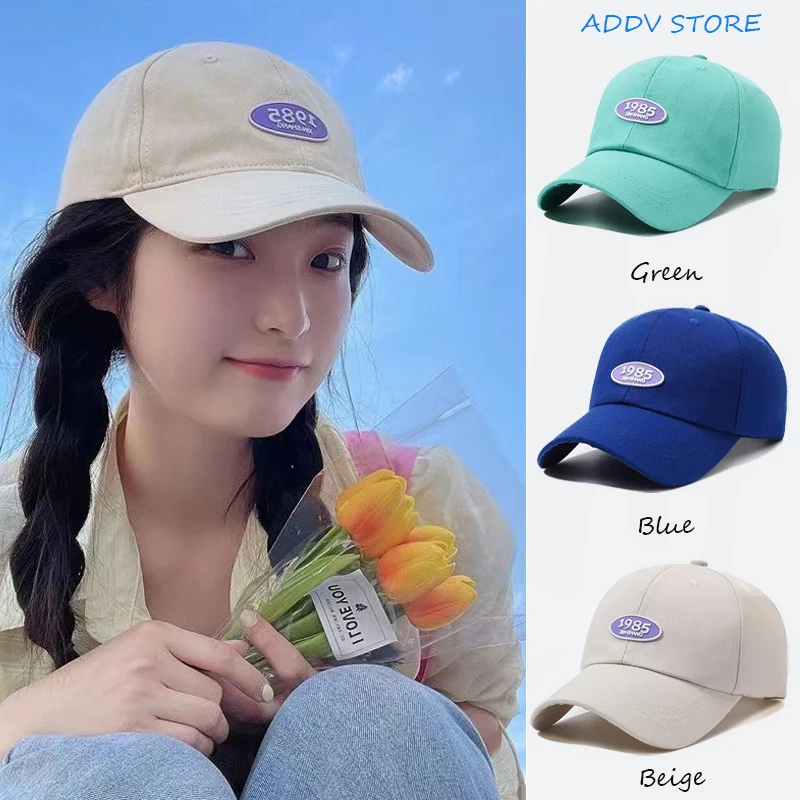 

Korea Baseball Cap 1985 Label Caps for Men Women Couple Visor Hat Outdoor Casual Bones Snapback Hip Hop Hats Trucker Casquette